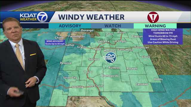 High wind warning for much of New Mexico