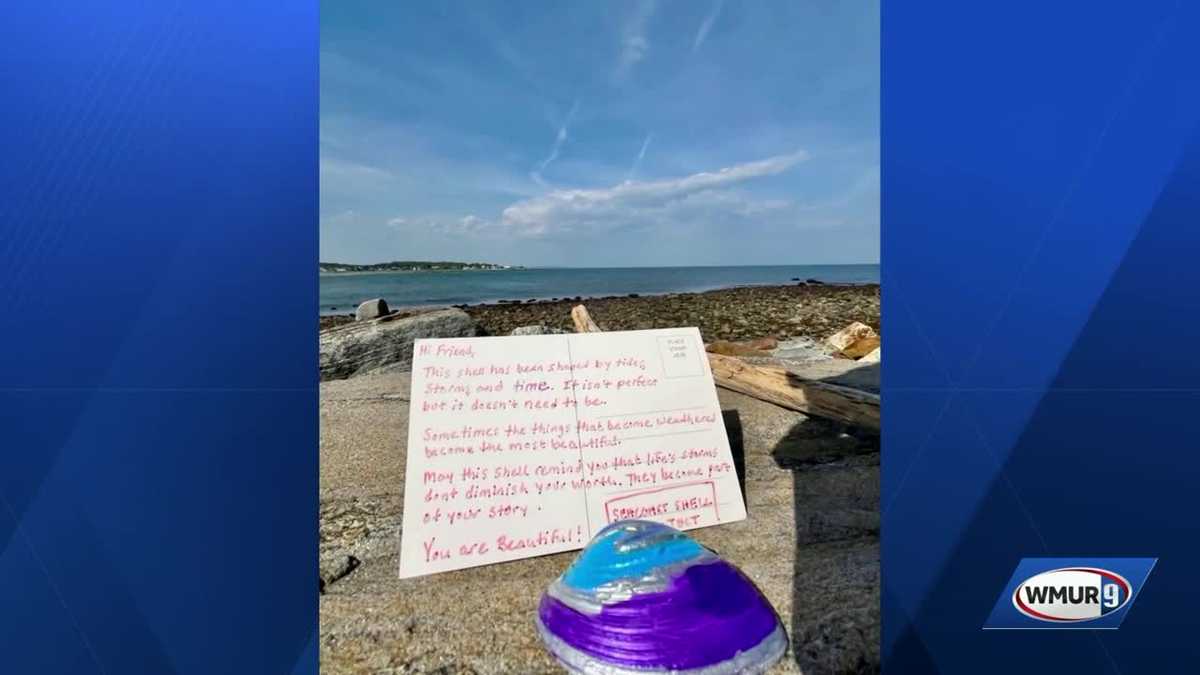 Good Vibes: Postcard, shell from Seacoast Shell Project