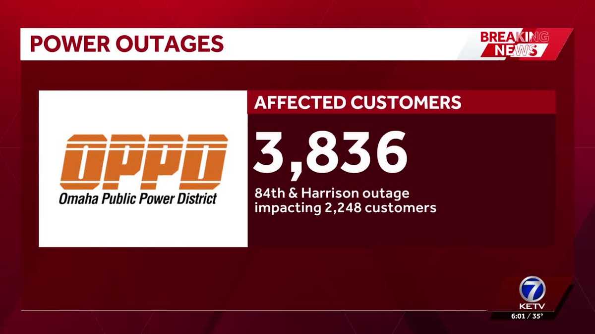 Power outages climb past 3,000 in Omaha metro, dozens of outages reported in Council Bluffs