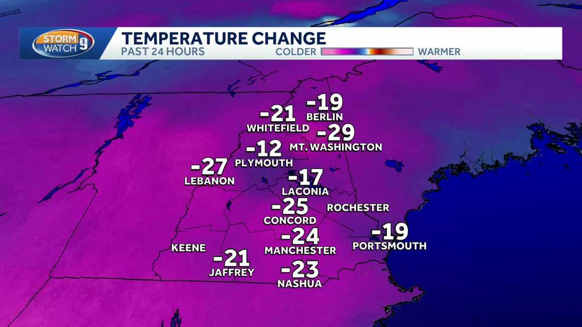 Video: Temperatures slide to start weekend in New Hampshire