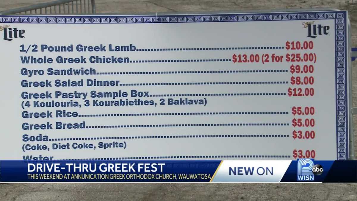 Greek Fest in Wauwatosa is drivethru this year