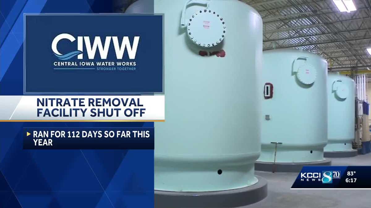 Central Iowa Water Works nitrate removal facility turns off, running ...