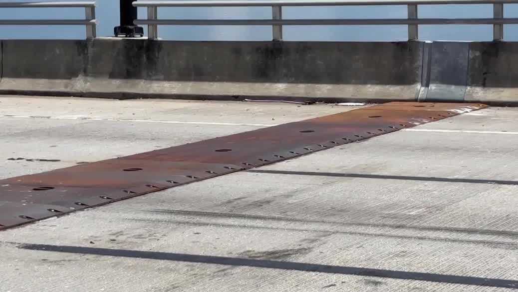 Mechanic warns drivers of damage possibilities from steel plate on Lee County's Edison Bridge