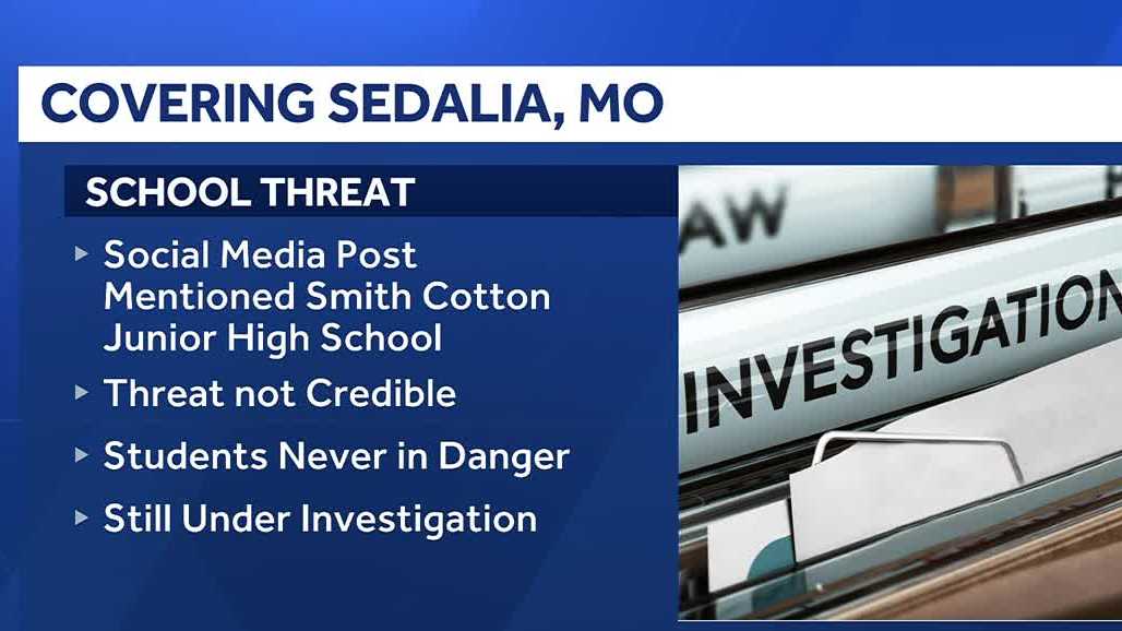 Threat to Sedalia middle school not credible, police say - KMBC