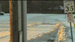 Secondary roads still covered with snow and ice