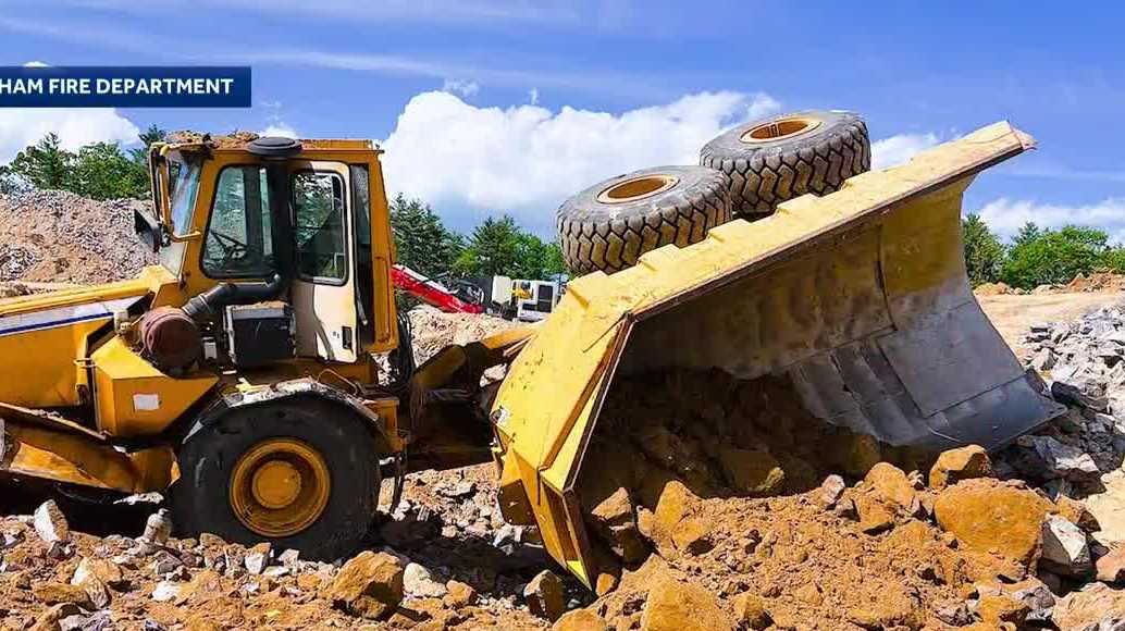 Man sent to hospital after dump truck rollover at Windham construction site