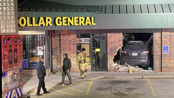 vehicles crashes through wall of west des moines strip mall