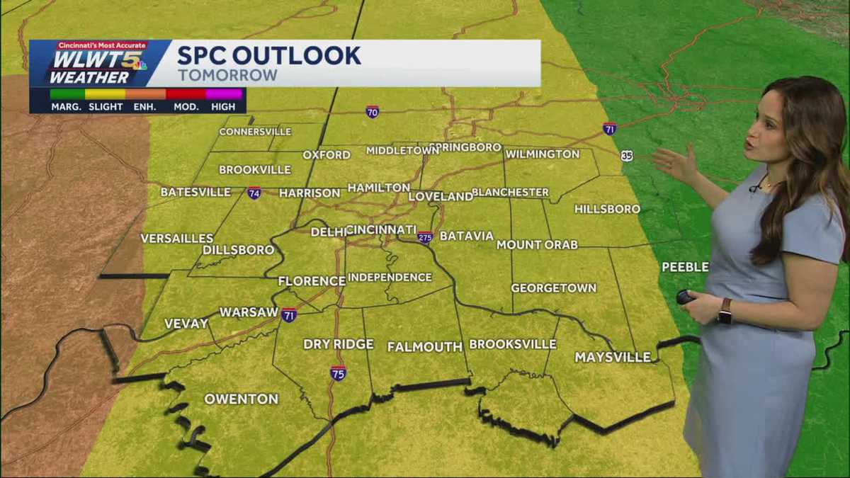 Rain and storm timeline for late Sunday across Greater Cincinnati