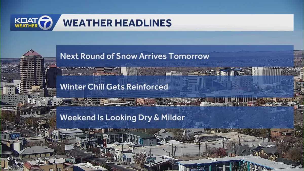 Snow chances increase for parts of the Albuquerque metro on Wednesday