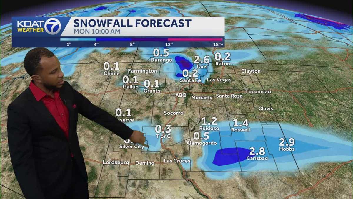 Rain & snow expected to roll through parts of New Mexico.
