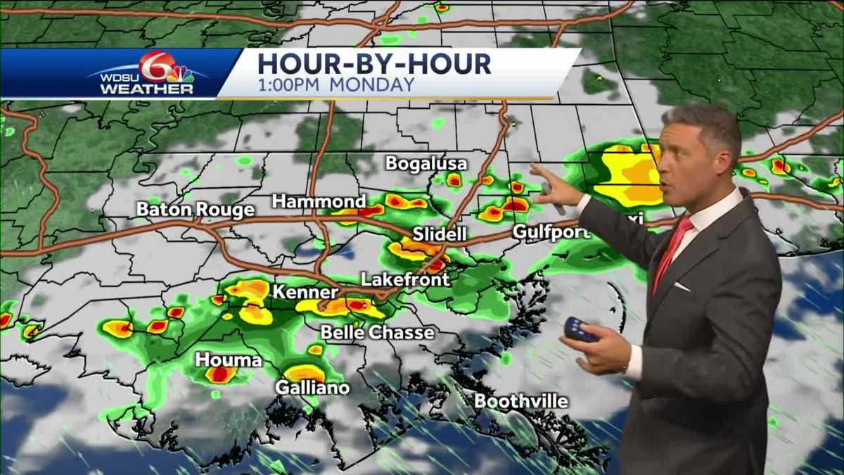 Hot and humid, scattered storms, heavy rain this week