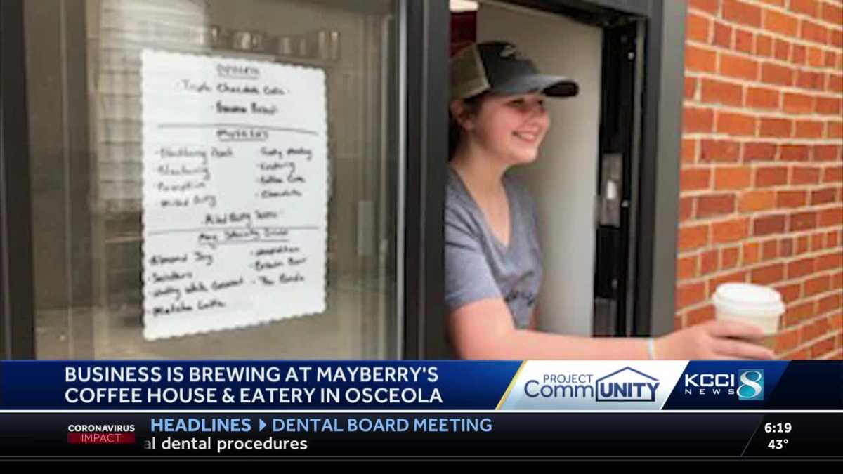Iowa coffee shop gets creative to stay 'Open for Business'