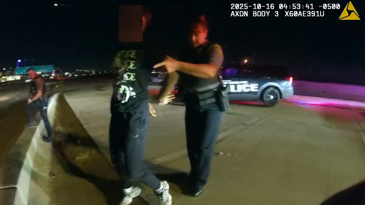 Bodycam video shows suspects in custody after car crashes into Oklahoma River during chase