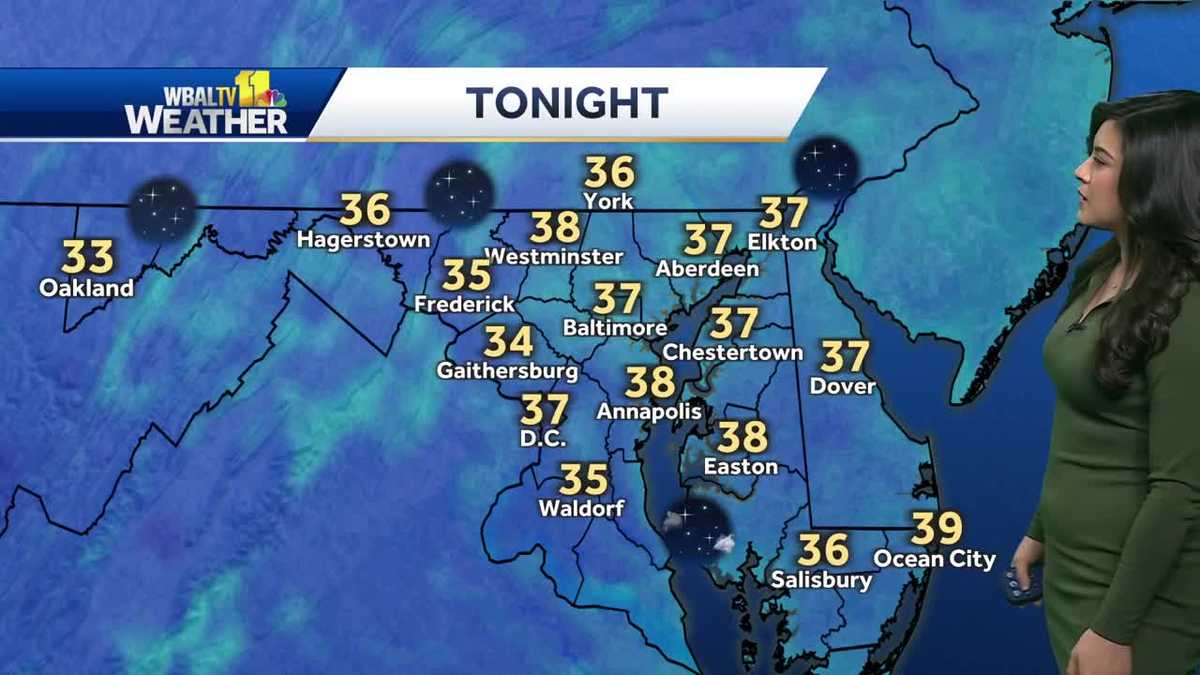 A quite night on Sunday with chilly temps