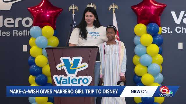 Make-A-Wish, Valero send-off celebrates Marrero girl before Disney World trip