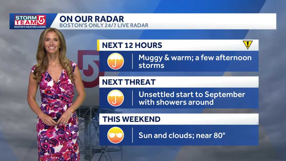 Muggy, warm with afternoon storms
