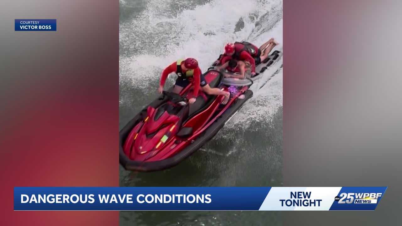 Swimmer pulled from rip current as high surf pounds Florida