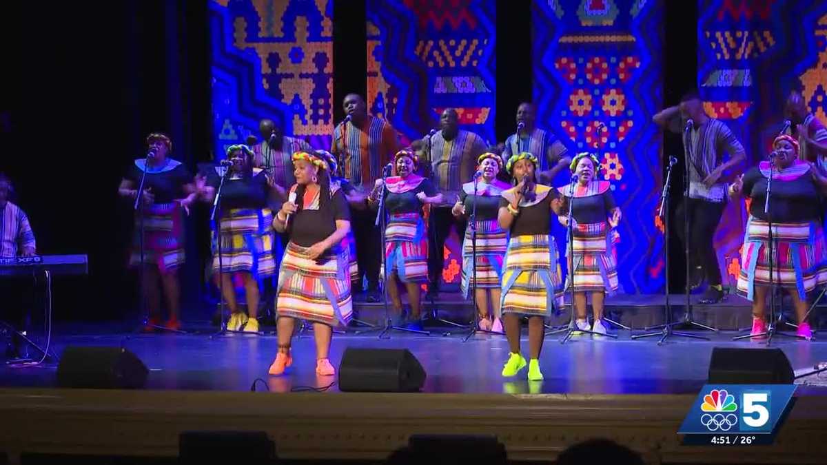 Award-winning South African choir performs for students at the Barre Opera House