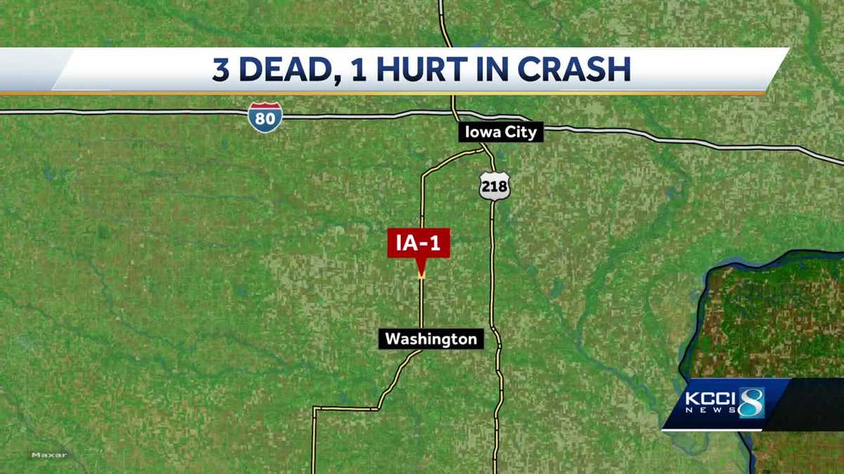 Three dead, one injured in head-on crash in eastern Iowa