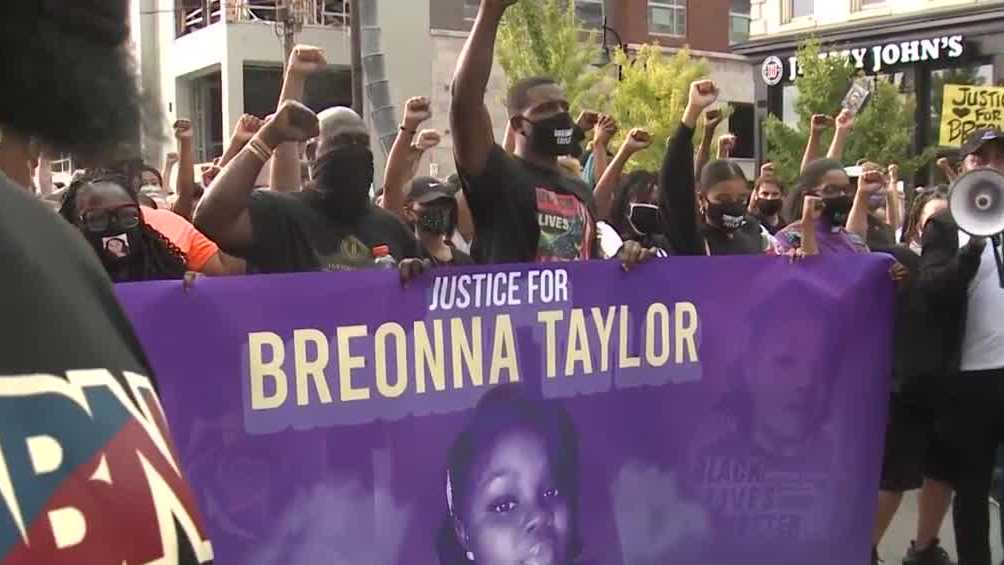 Family of Breonna Taylor, Until Freedom leads protest through downtown