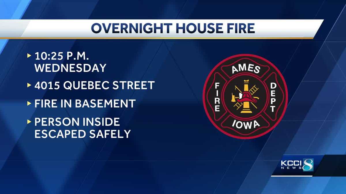 Ames house fire One person alerted by smoke detector