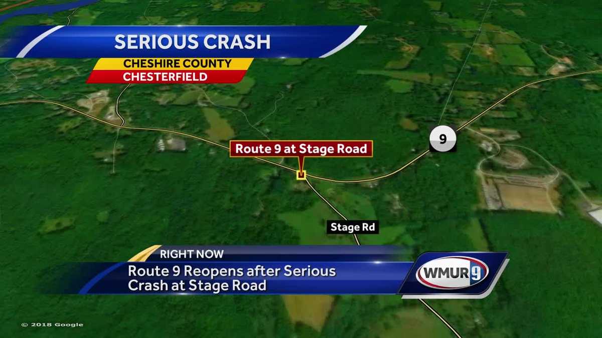 Rt. 9 in Chesterfield closed for several hours after serious crash