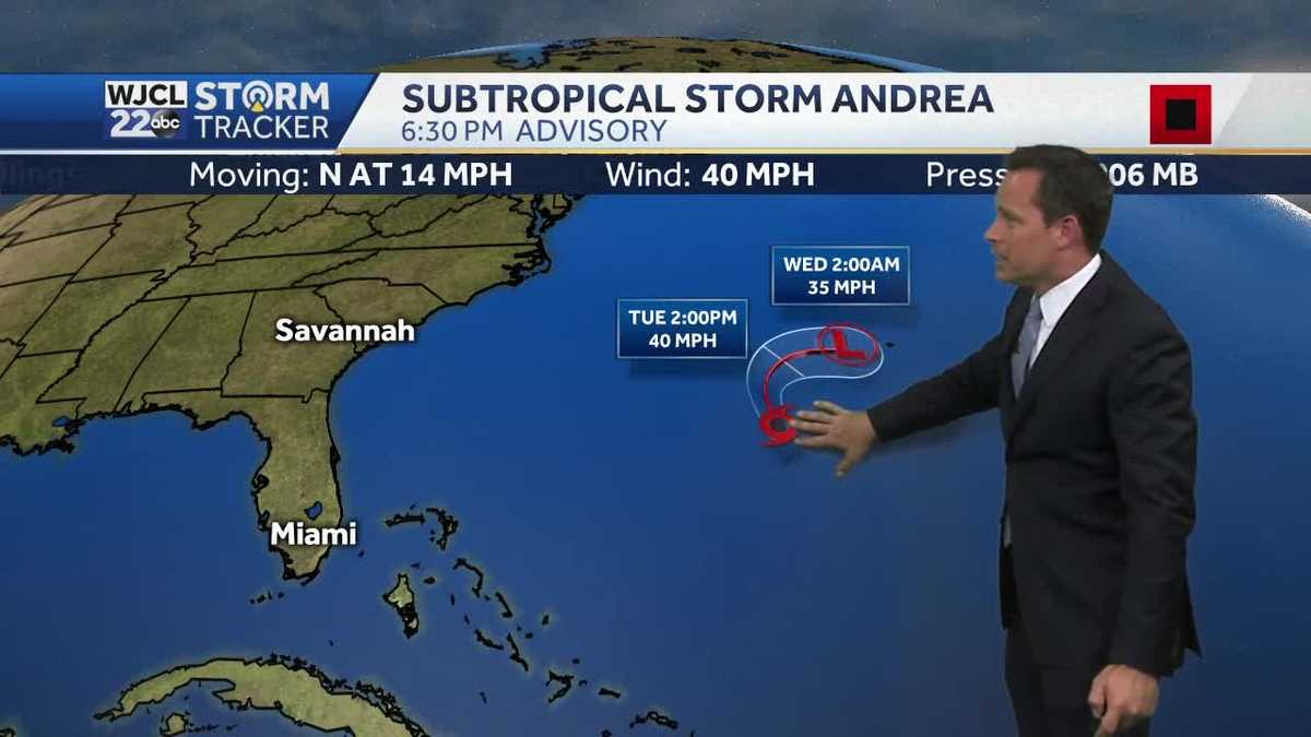 Subtropical Storm Andrea forms in the Atlantic Ocean