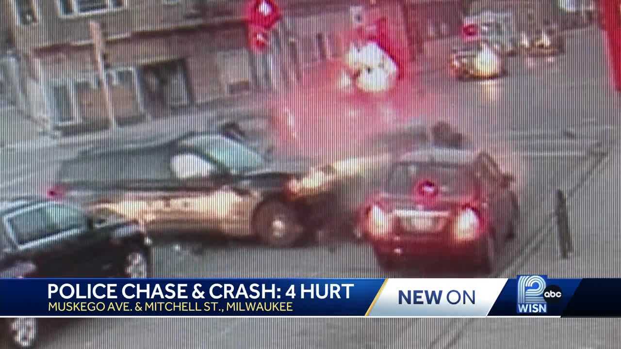 Milwaukee Police Chase Ends In Crash, Injures 4