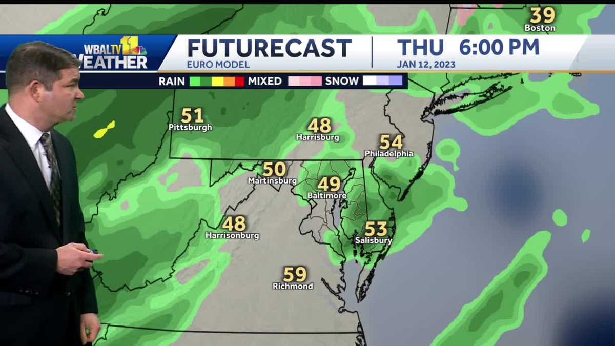 Rain and thunderstorms this evening, cold weekend ahead