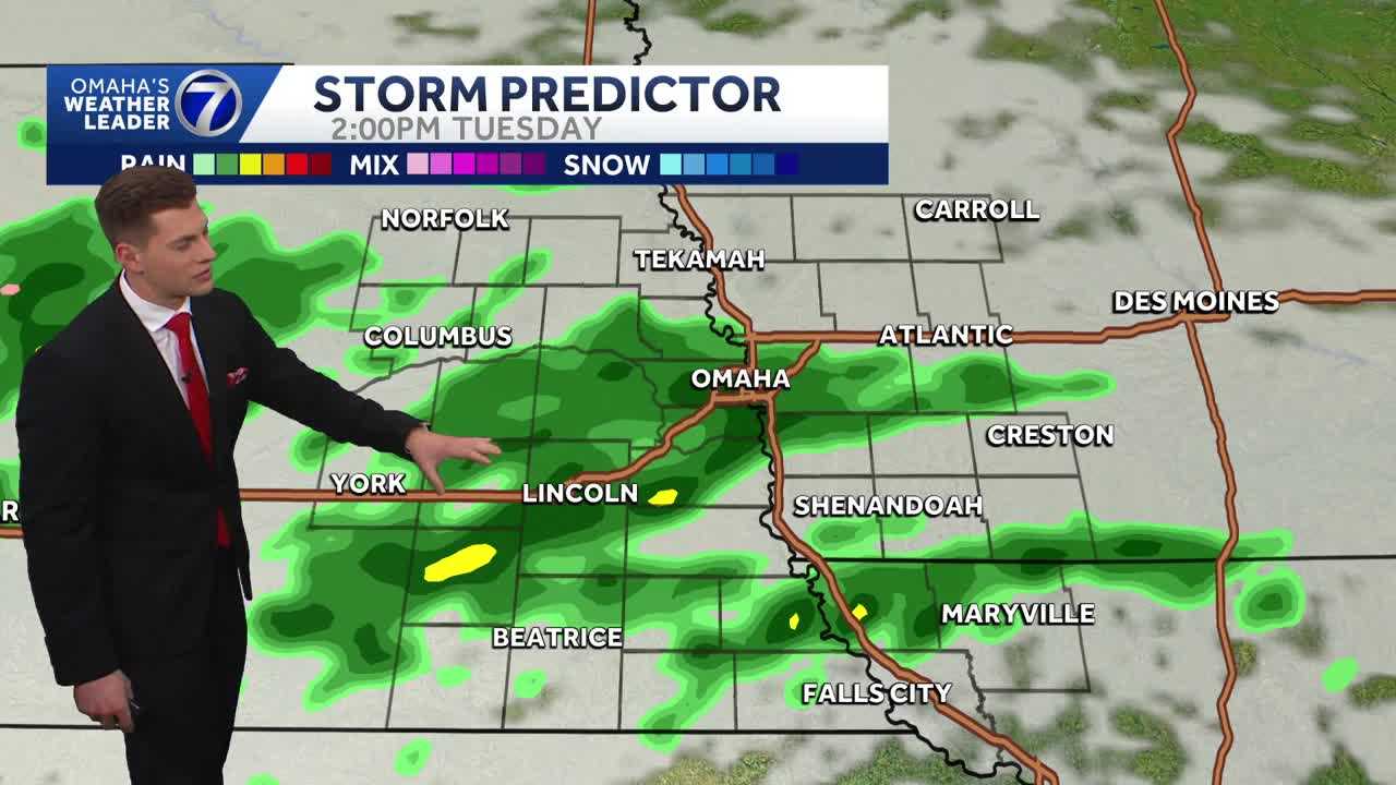 Be prepared for a light rain on Tuesday