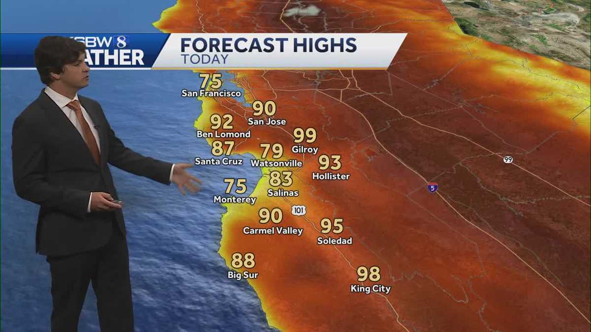 Hot weather expected inland on Friday