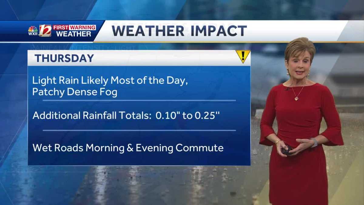 WATCH: Chilly rain overnight into Thursday