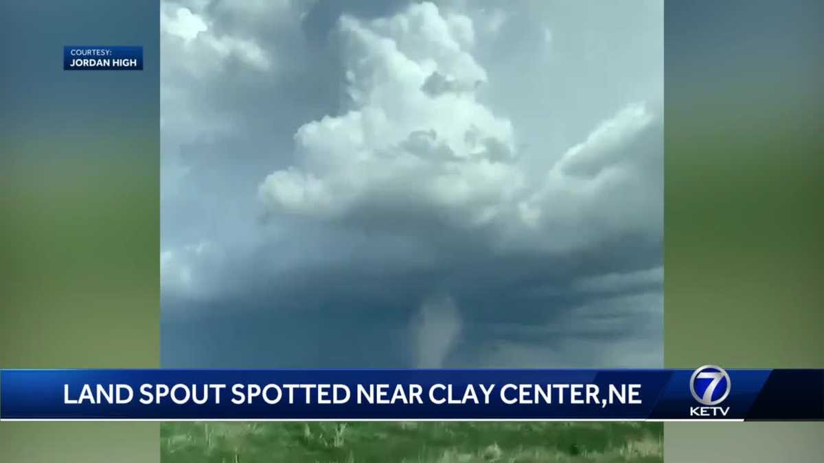 WATCH Land spout spotted near Clay Center as storms move through