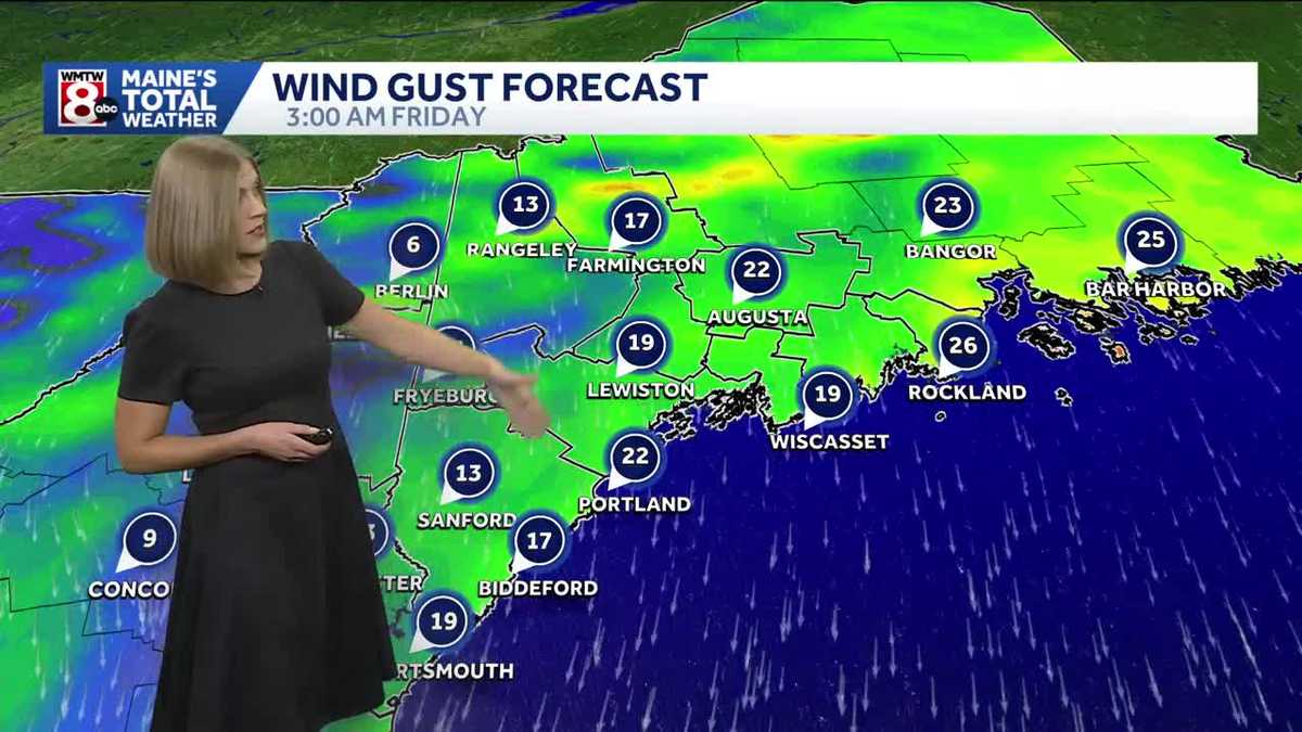 Gusty winds from the north as storm passes by