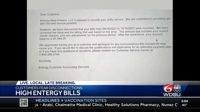 Entergy New Orleans customers getting $1,000 bills, worried about cut-offs - Vimarsana News