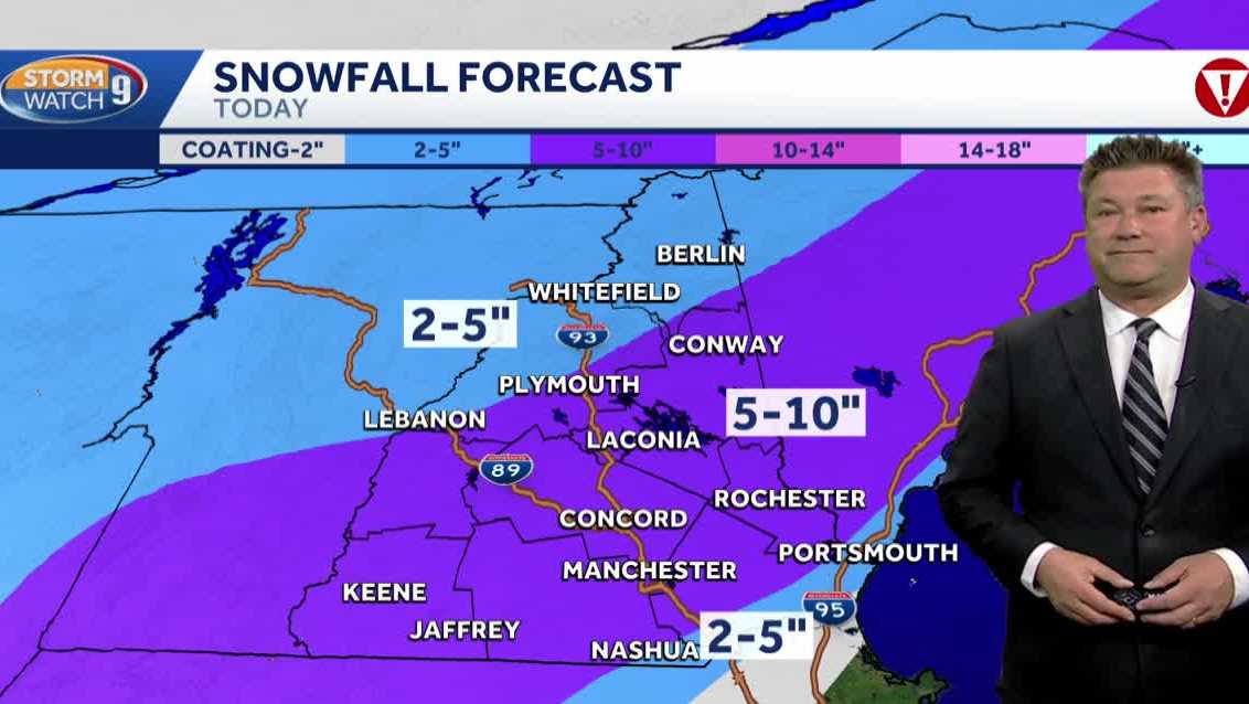 Video: New Hampshire seeing snow