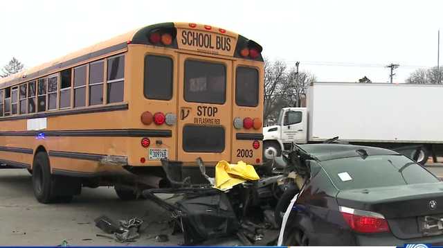 Police say reckless driver hit school bus, injuring child in Milwaukee - Vimarsana News