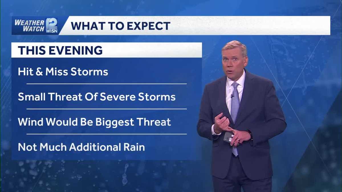 One more round of storms Monday evening across SE Wisconsin