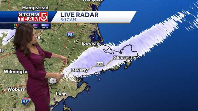 Video: Lingering bands of snow creating slippery commute