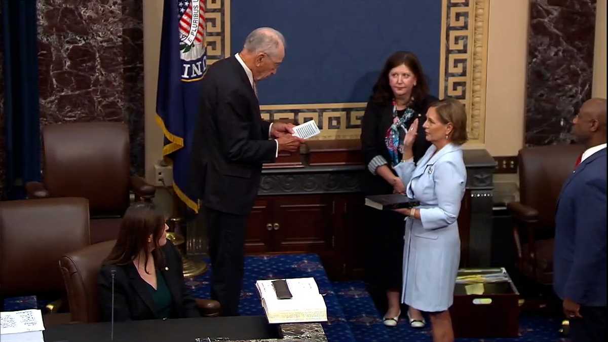 Darline Graham sworn in as South Carolina's first female senator after Lindsey Graham's death