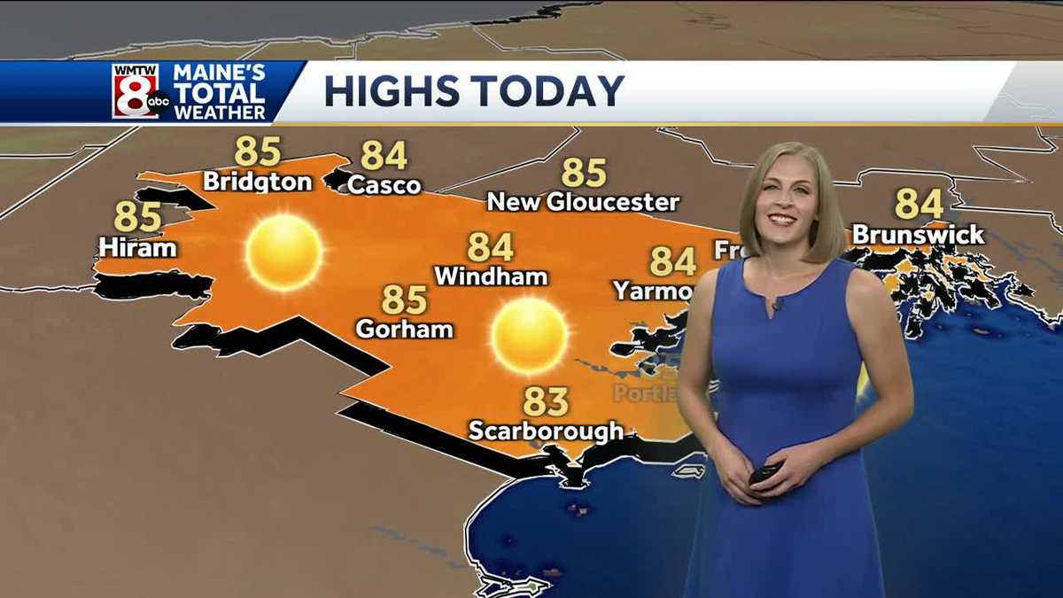 Sunny, warm, and less humid today