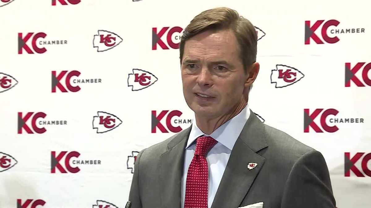 Kansas City team president Mark Donovan speaks at Chiefs luncheon