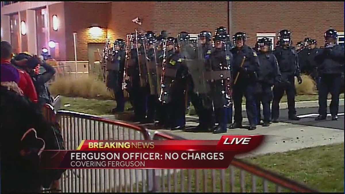 Protesters, police face off after Ferguson decision