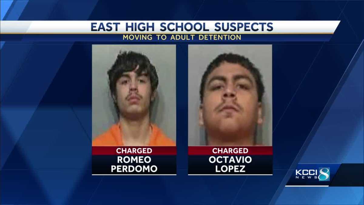 Two suspects in drive-by shooting outside of East High School in Des ...