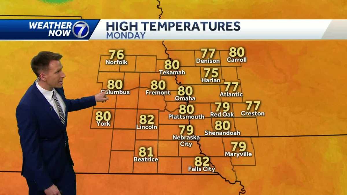 Climbing into the 80s Monday, storms and snow later this week