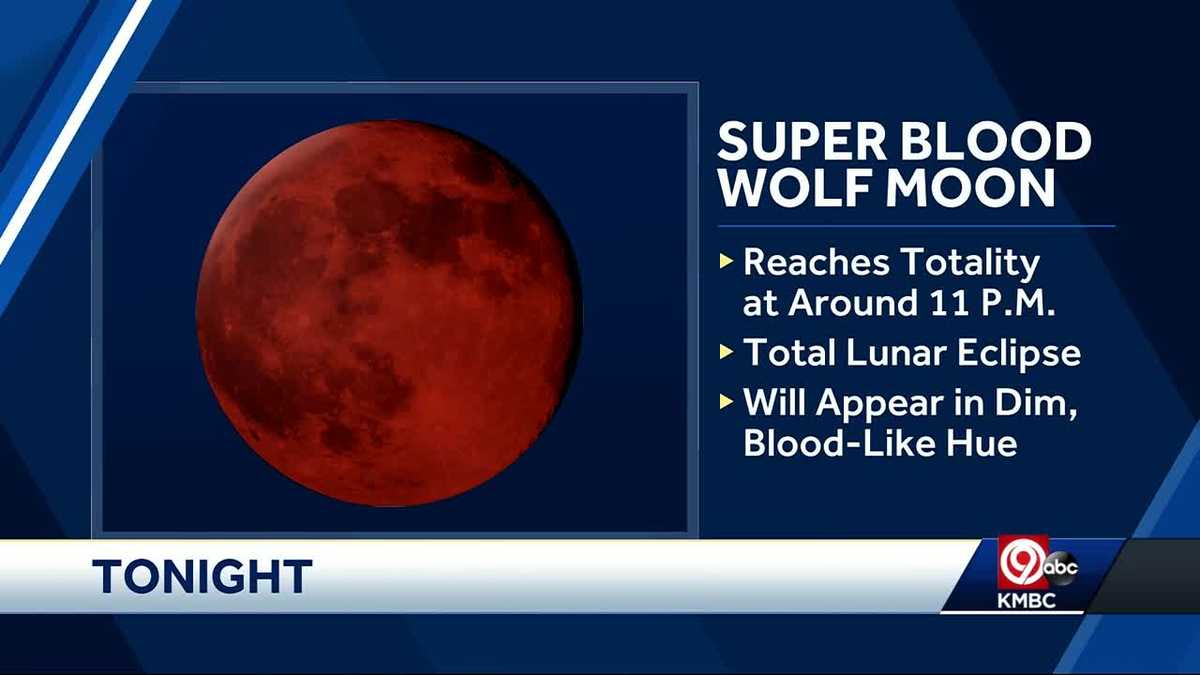 Super Blood Wolf Moon to appear over the area tonight