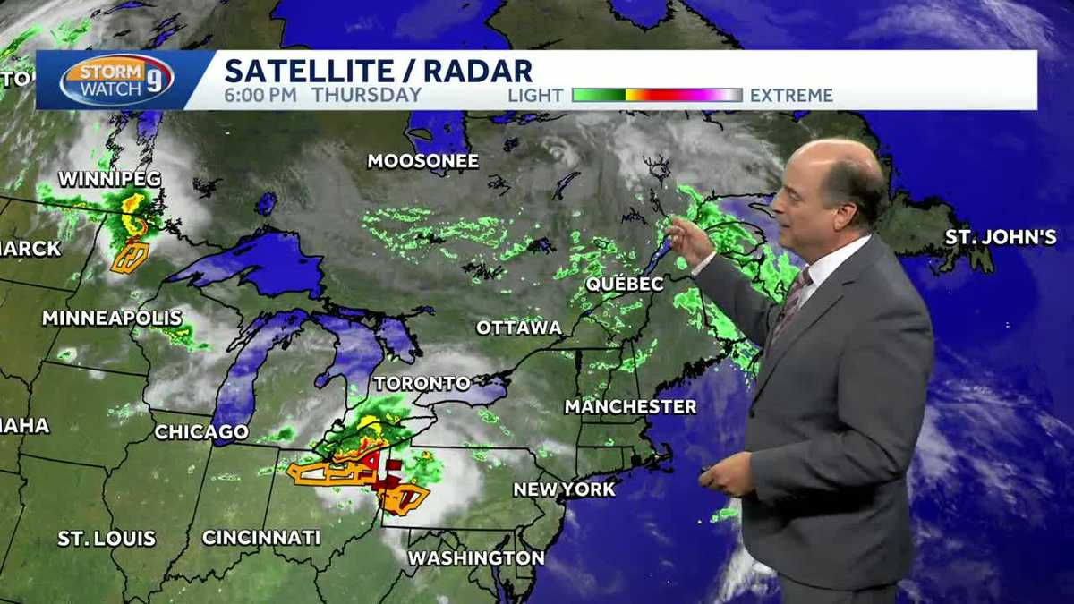 Video: Isolated showers possible