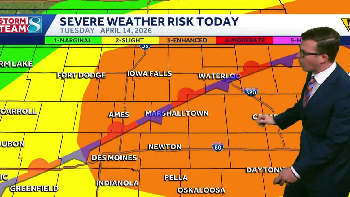 Iowa weather: Severe weather threat returns this afternoon and evening