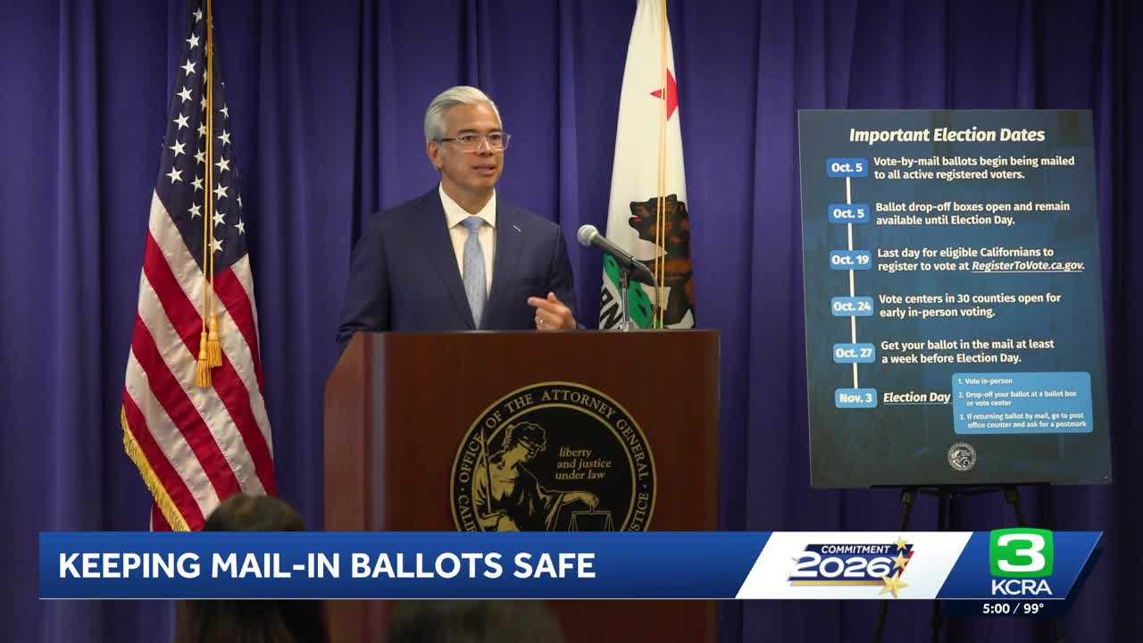 California attorney general emphasizes secure voting by mail ahead of Election Day