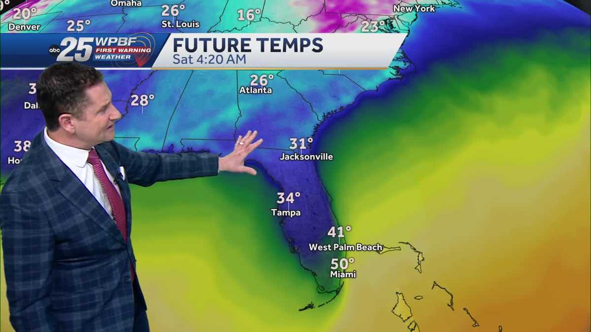 Tumbling temperatures starting tonight across South Florida